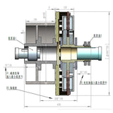 Permanent magnetic coupling (including brake hub)